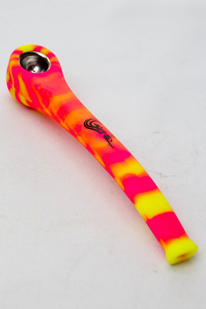 Pipe à main Genie 9" en silicone avec bol en métal