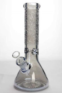 Bong à eau en verre métallique sablé 12