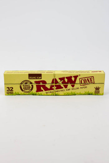 Cône pré-roulé biologique RAW taille King - 32/paquet