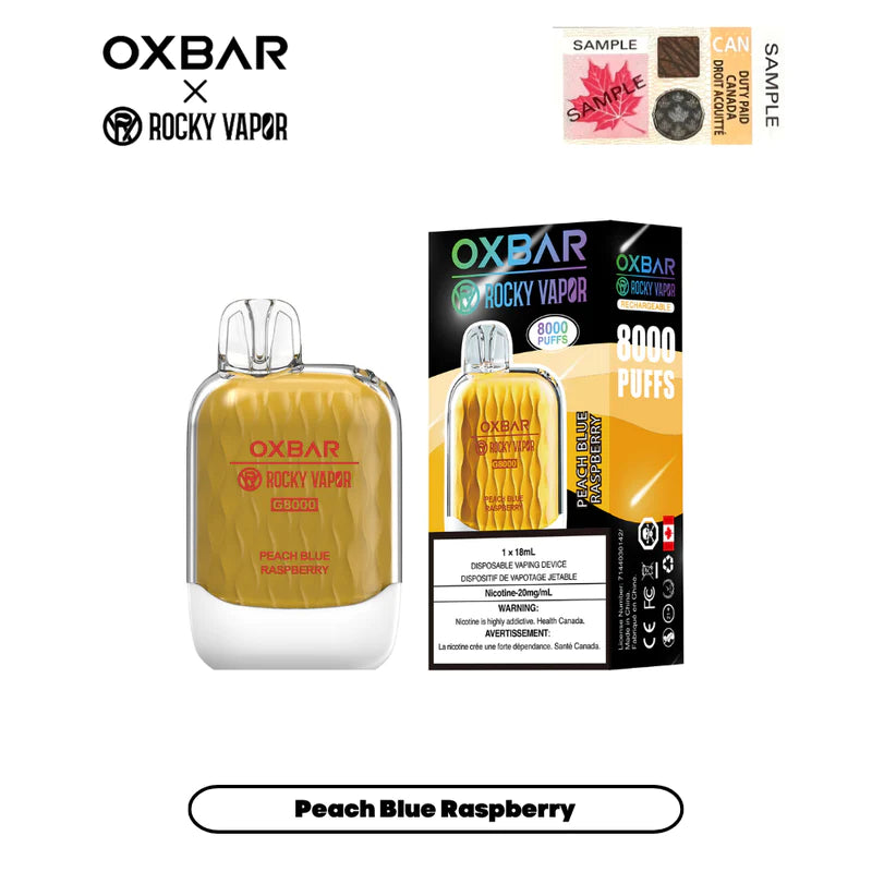 OXBAR X Rocky Vapor G8000 Rechargeable Disposable Vape 18ml