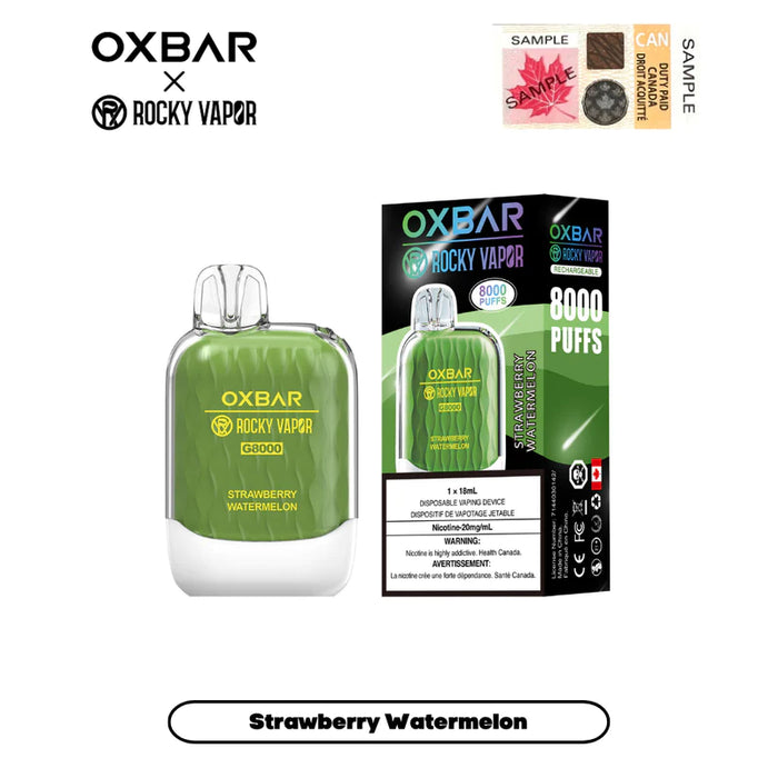 OXBAR X Rocky Vapor G8000 Rechargeable Disposable Vape 18ml