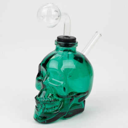 6" Glass Skull Oil Bong