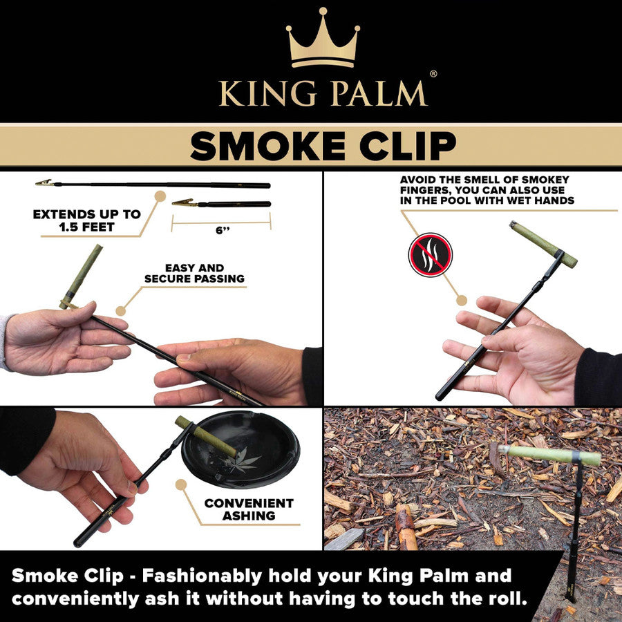 King Palm Noir Fumée/Roach Clip