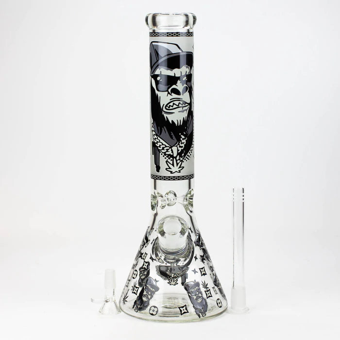 14" Gorilla Glow in the Dark Beaker Bong 7mm