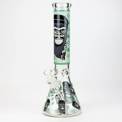 14" Gorilla Glow in the Dark Beaker Bong 7mm