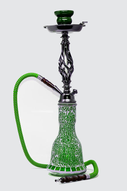 20" 1 hose Twisted wrought metal Hookah