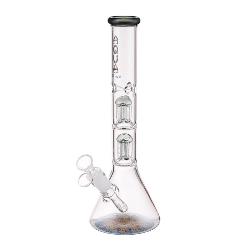 AQUA 12″ Glass Beaker Bong with 5 Arm Percolator And Ice Catcher