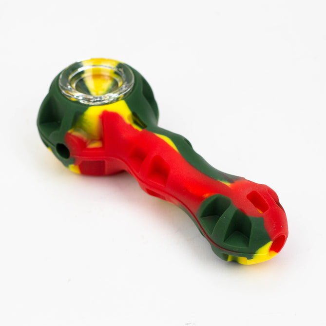 Silicone Pipe with Glass Bowl and Dab Tool