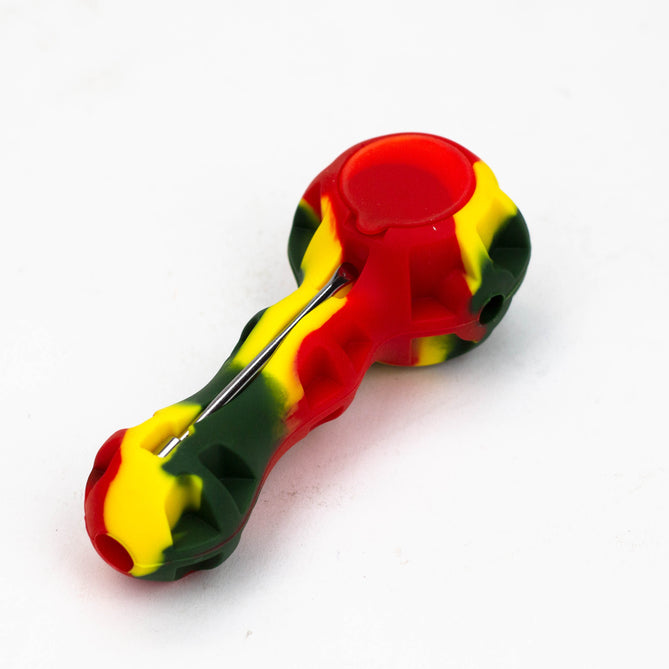 Silicone Pipe with Glass Bowl and Dab Tool