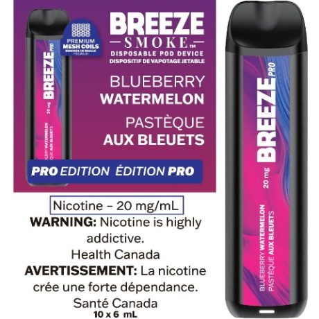 Vape jetable Breeze Pro 2000 bouffées 6 ml