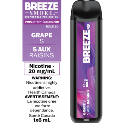 Vape jetable Breeze Pro 2000 bouffées 6 ml