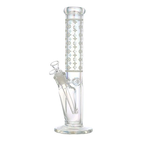 Luxury Logo 14″ 7mm Electroplated Glass Bong