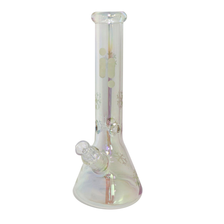 Infyniti Glass Snowflake 14" 7mm Metallic Glass Water Bong