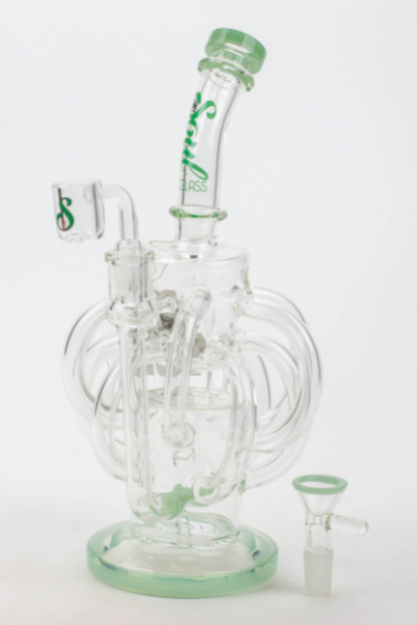 Soul Glass Recycler 10″ Bong / Dab Rig with 4mm Quartz Banger