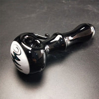 5″  Solid Black Glass Hand Pipe